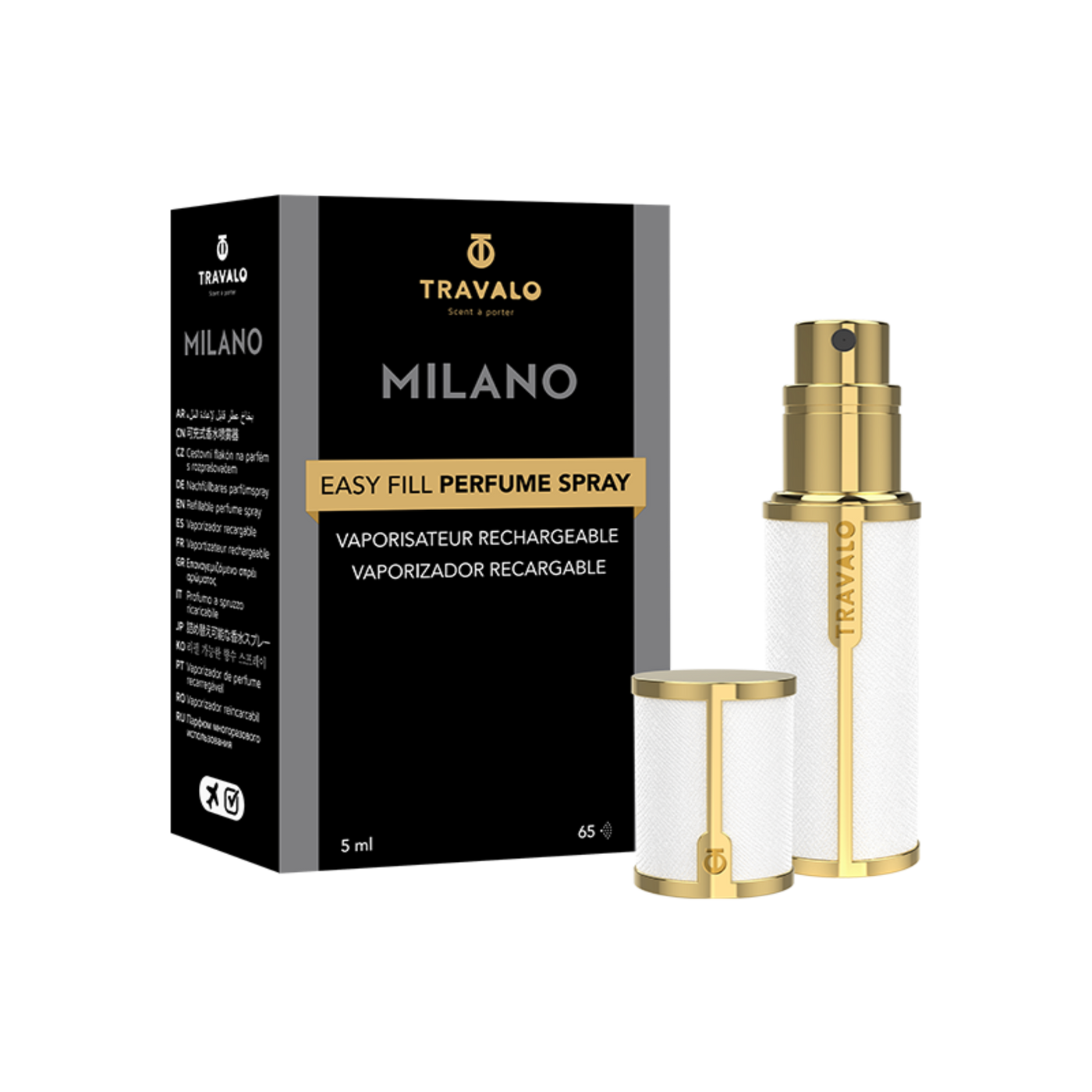 Travalo Milano White & Gold