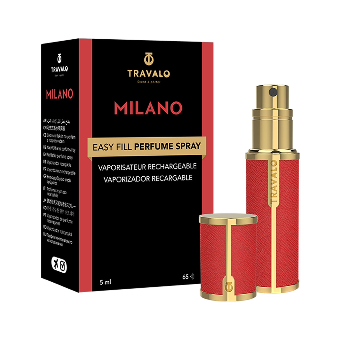 Travalo Milano Red & Gold