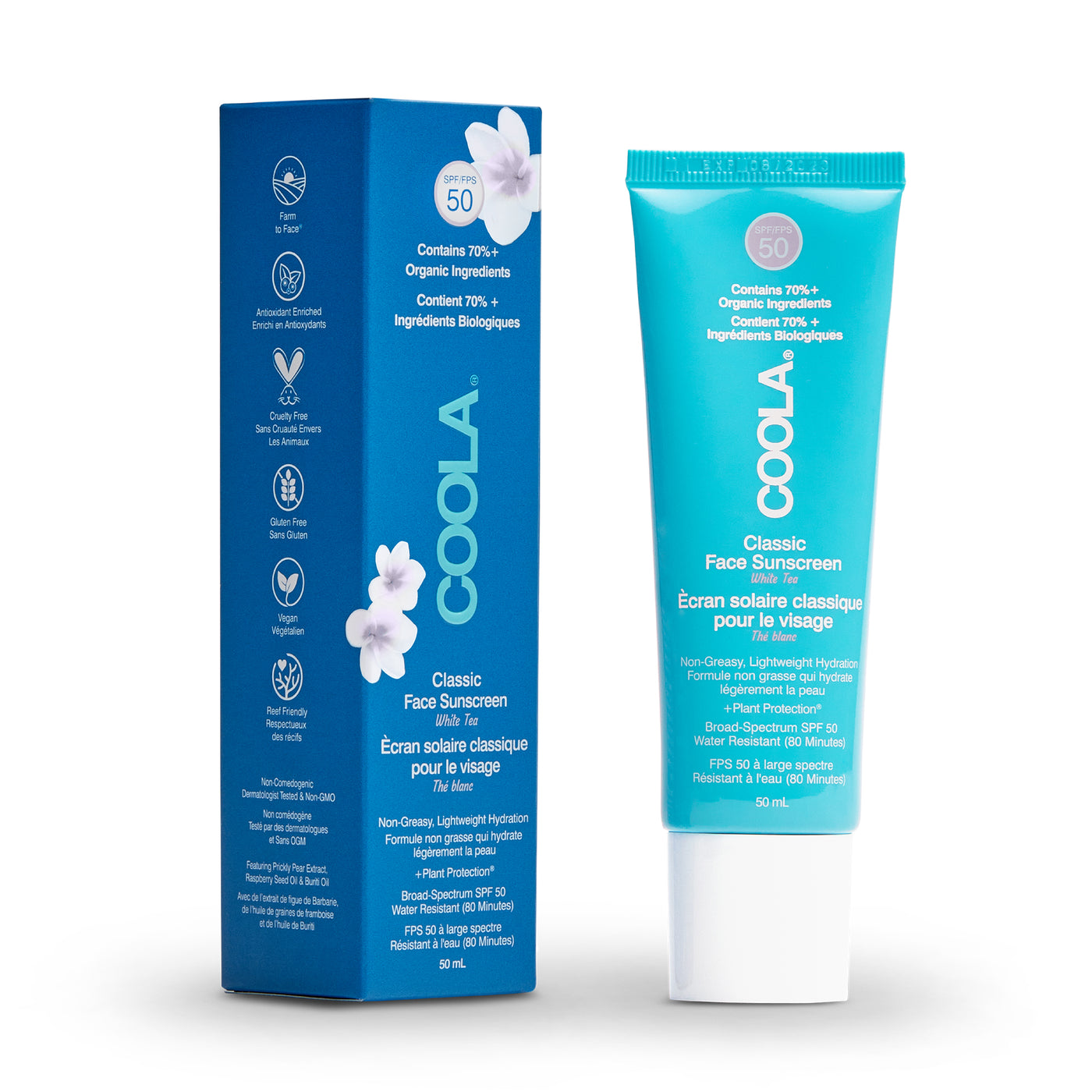 Coola Face Lotion SPF50 White Tea 50ml