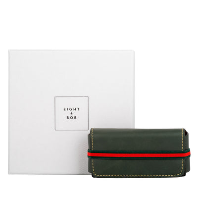 Eight & Bob Forest Green Leather Case